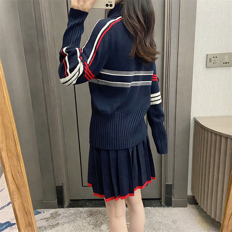 Women's Collared Knitted Sweat - Embroidery Font review and price