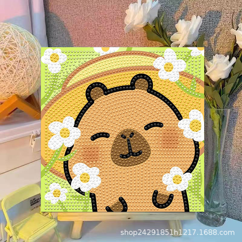 Cartoon Capibala Crystal Diamo - Embroidery Frame review and price