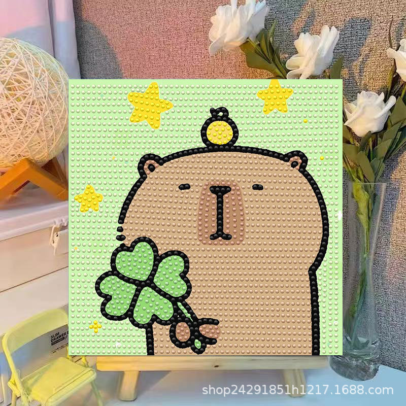 Cartoon Capibala Crystal Diamo - Embroidery Frame review and price