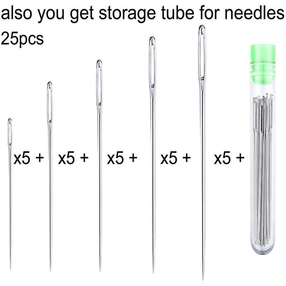 25 Pcs Large Eye Stitching Nee - Embroidery Needle review and price
