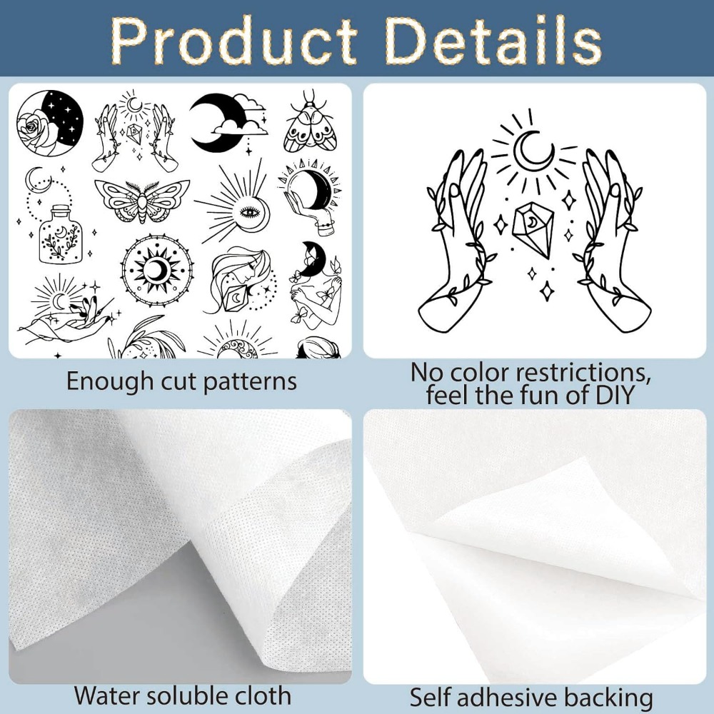 51Pcs Boho Moon Sun Water Solu - Embroidery Pattern review and price