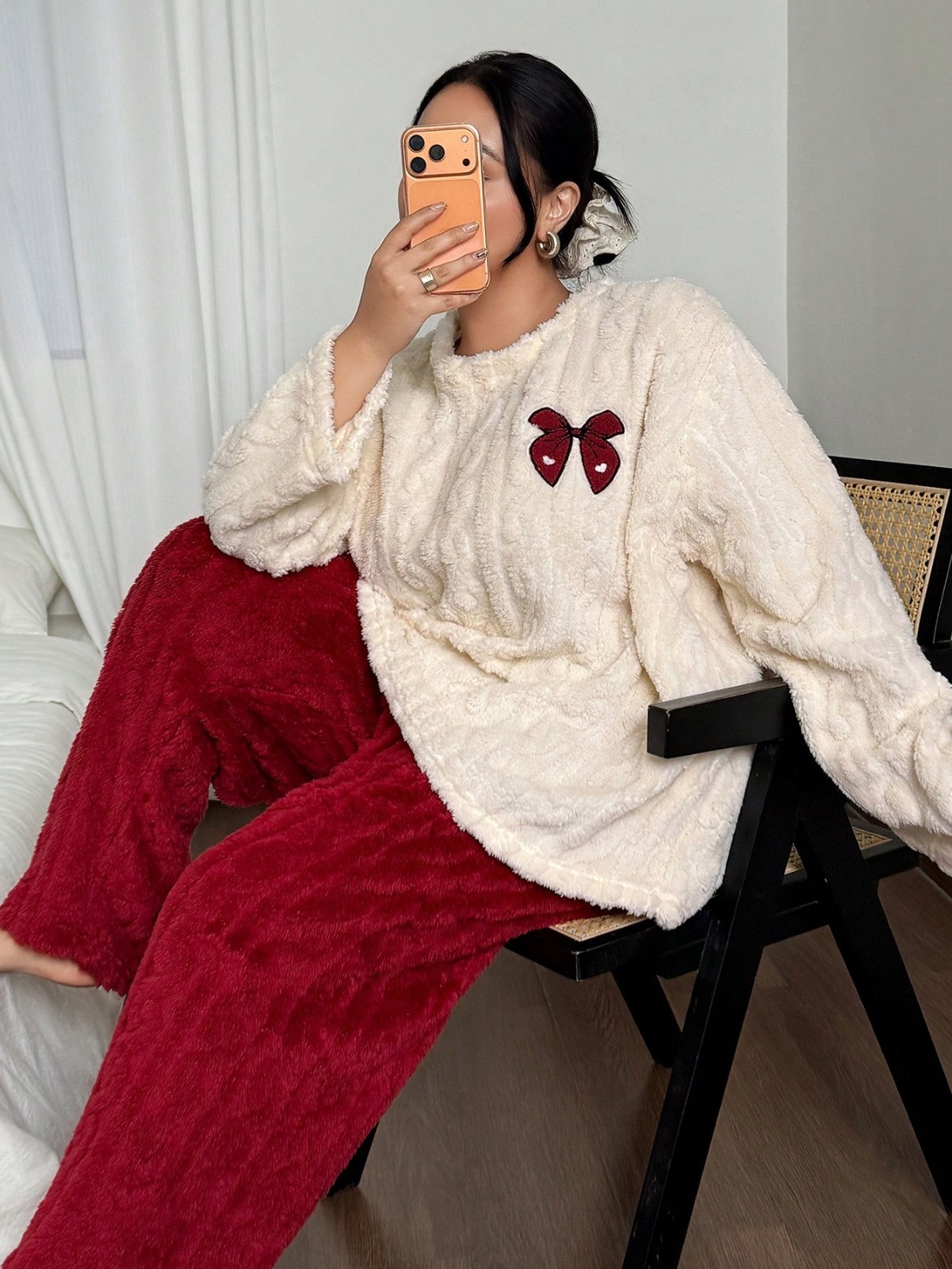 Plus Size 1XL-5XL Women Autumn - Embroidery Red review and price